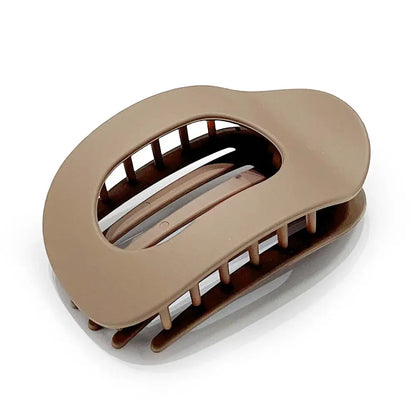 Fashion Oval Hair Claw Clip for Women New Design Leopard Matte Curved Flat Styling Barrettes Acrylic Lying Down Hair Accessories by All Mart Bristol Ltd