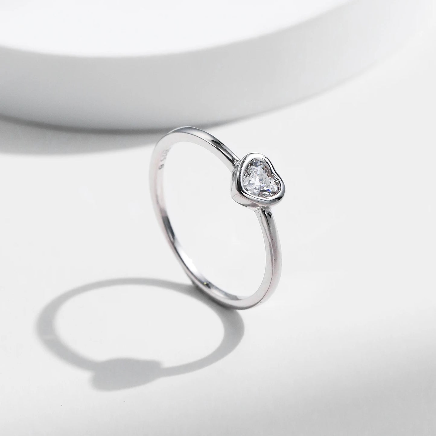 MODIAN Heart shape Cut Moissanite Solitaire Wedding Ring For Women 925 Sterling Silver D Color Wedding Band Fine Jewelry by All Mart Bristol Ltd