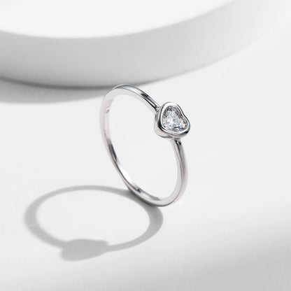 MODIAN Heart shape Cut Moissanite Solitaire Wedding Ring For Women 925 Sterling Silver D Color Wedding Band Fine Jewelry by All Mart Bristol Ltd