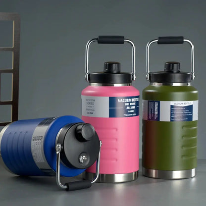 1.5L Large capacity vacuum flask, 304 stainless steel vacuum bottle, Outdoor portable water bucket, Handheld sports water bottle by All Mart Bristol Ltd