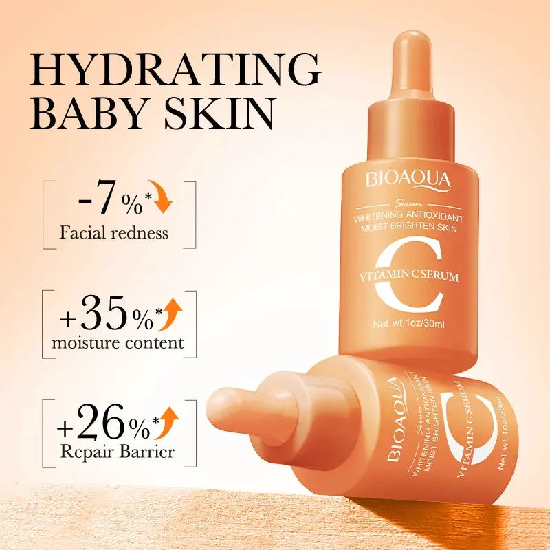 BIOAQUA Vitamin C Skin Care Kit Moisturizing Face Serum Anti-Aging Anti Dark Circles Eye Cream Facial Eyes Travel Size Skin Care by All Mart Bristol Ltd