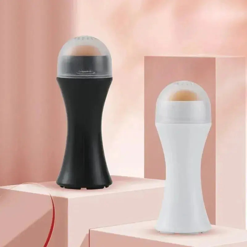 Volcanic Oil-Absorbing Face Roller - Portable Reusable Oil Blotting Tool, Natural Lava Stone for Shine Control & Matte Skin, Mak by All Mart Bristol Ltd