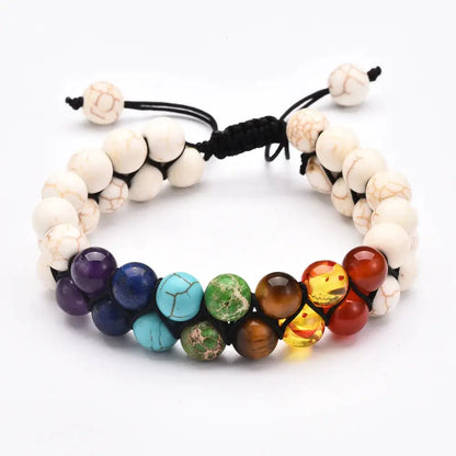 Fashion Men Bracelets Hematite Tiger Eye Double Layer Row Bracelets Pulsera Hombre Magnetic Health Protection Healing Bracelets by All Mart Bristol Ltd