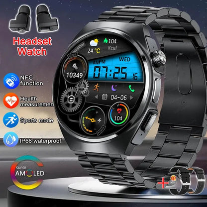 For Man Women New 2 in 1 Smart Watch With Earbuds Smartwatch TWS Bluetooth Earphone Heart Rate Blood Oxygen Monitor Sports Watch by All Mart Bristol Ltd