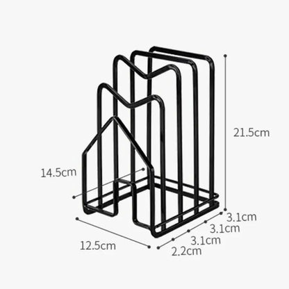 Rack Shelf Stand Multi Layer Space Saving Rustproof Cutting Board Practical Kitchen Organizer Pot Lid Holder Iron Art Home by All Mart Bristol Ltd