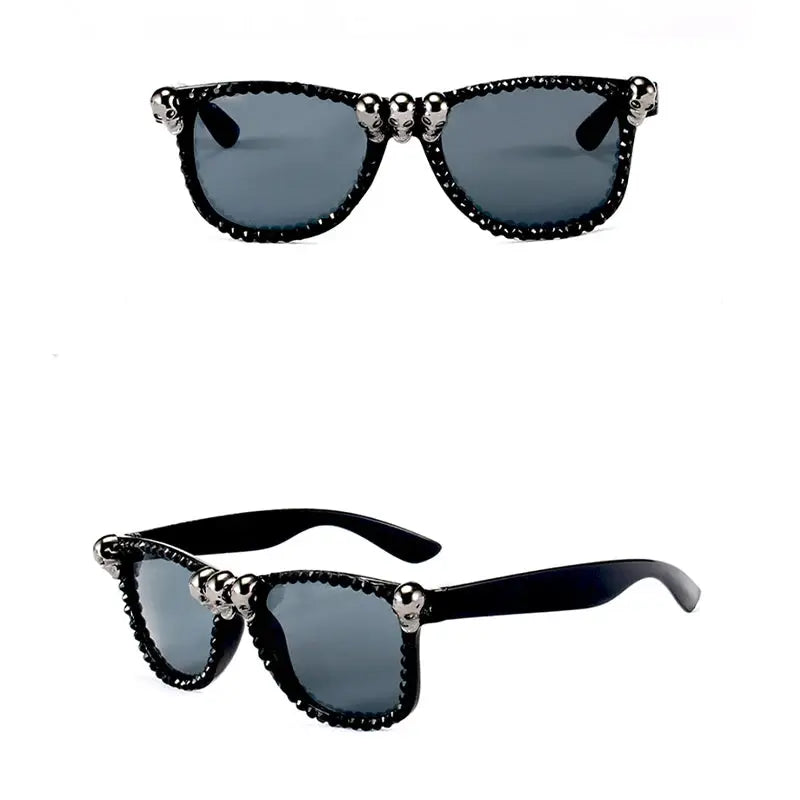 Gothic Skull Sunglasses Halloween Christmas Cat Eye Crystal Punk Sun Glasses by All Mart Bristol Ltd