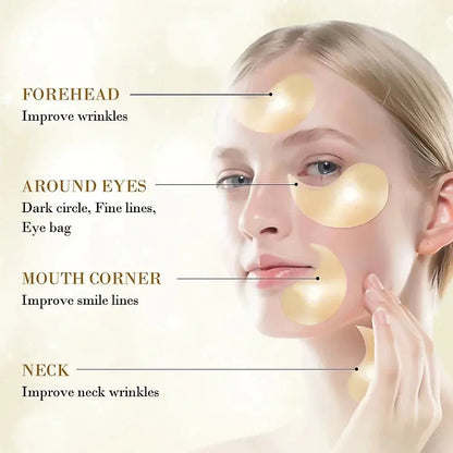 Skincare Products 24K Gold Hyaluronic Acid Eye Mask Remove Dark Eye Circles Collagen Eye Patches Korean Face Care Product by All Mart Bristol Ltd