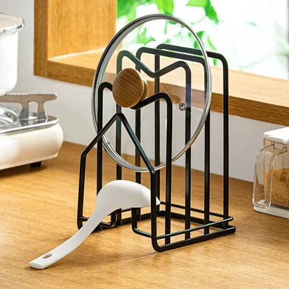 Rack Shelf Stand Multi Layer Space Saving Rustproof Cutting Board Practical Kitchen Organizer Pot Lid Holder Iron Art Home by All Mart Bristol Ltd