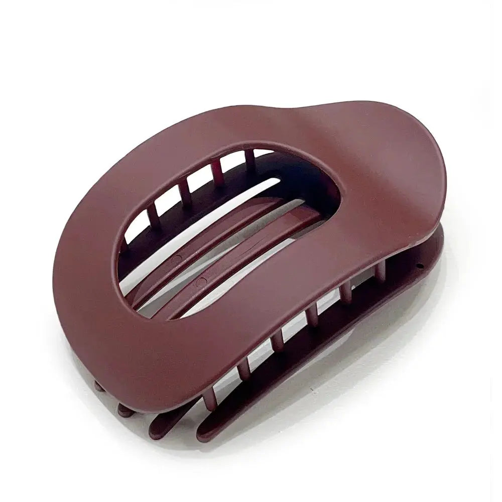 Fashion Oval Hair Claw Clip for Women New Design Leopard Matte Curved Flat Styling Barrettes Acrylic Lying Down Hair Accessories by All Mart Bristol Ltd