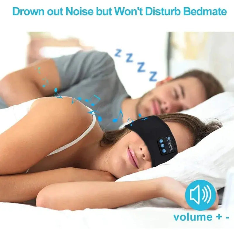 Fone Bluetooth Earphones Sports Sleeping Headband Elastic Wireless Headphones Music Eye Mask Wireless Bluetooth Headset Headband by All Mart Bristol Ltd