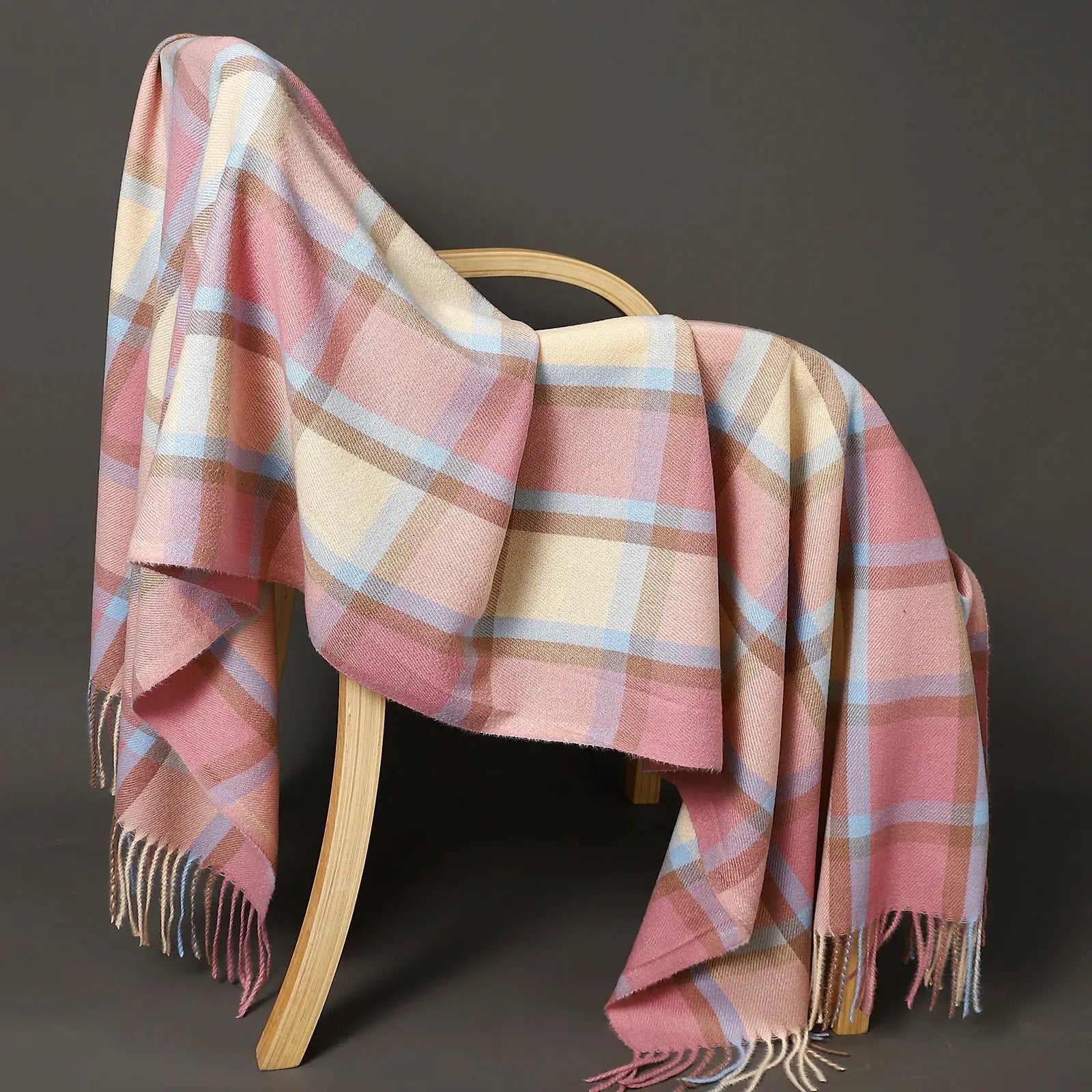 Winter Cashmere Plaid Scarf Autumn Men's Thick Wrap Scarves Female Warm Blanket Foulard Shawls Luxury Brand Fringe Large Bandana by All Mart Bristol Ltd