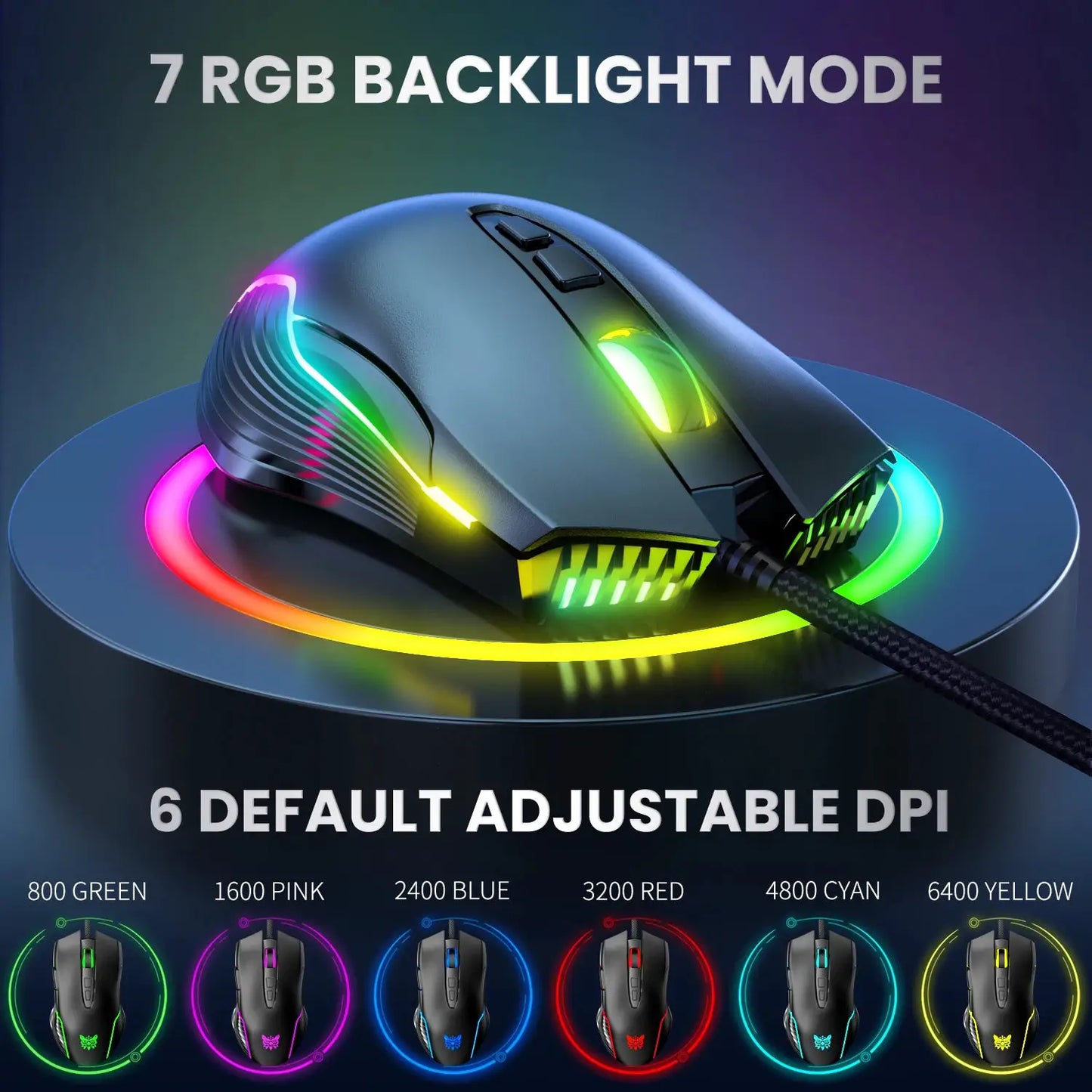 ONIKUMA Professional Gaming Headset Gaming Set RGB Lighting Mouse or Keyboard or Headset Stand or Wired Headset by All Mart Bristol Ltd