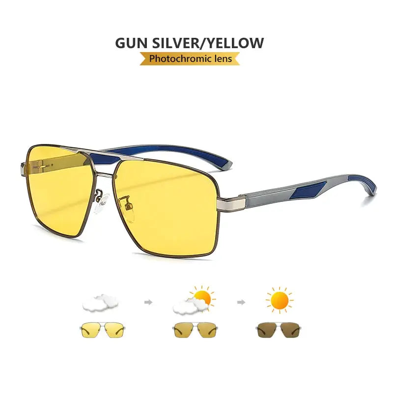 LIOUMO Intelligent Photochromic Sunglasses Men Polarized Night Vision Goggle Women Anti-Glare Driving Glasses UV400 gafas de sol by All Mart Bristol Ltd