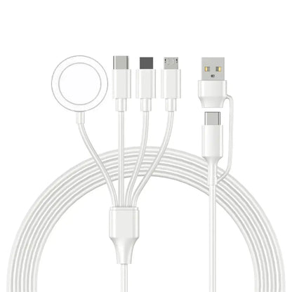 4 in 2 Multi Charging Cable For Iwatch Iphone Charger Usb Type-C Fast Charging Cable High-Quality Airpods iPad Accessories by All Mart Bristol Ltd