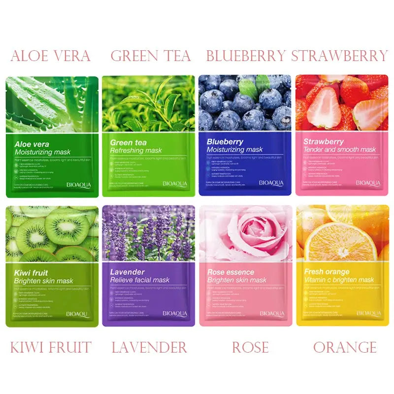 8pcs Natural Plant Face Mask Beauty Skincare Facial Masks Moisturizing Firming Hydrating Facial Mask Face Care Korean Cosmetics by All Mart Bristol Ltd