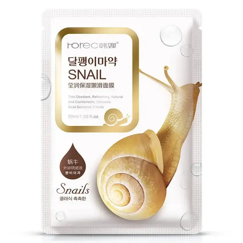 10pcs Snail Moisturizing Face Mask Replenishment Oil Control Tender Face Sheet Masks Facial Mask Skin Care Korean Cosmetics by All Mart Bristol Ltd