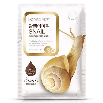 10pcs Snail Moisturizing Face Mask Replenishment Oil Control Tender Face Sheet Masks Facial Mask Skin Care Korean Cosmetics by All Mart Bristol Ltd