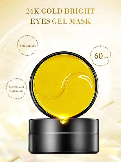 60pcs Golden Moisturizing Eye Mask Relieve Eye Fatigue Nourish Eye Area Collagen Crystal Eye Mask Korean Skin Care Masks by All Mart Bristol Ltd