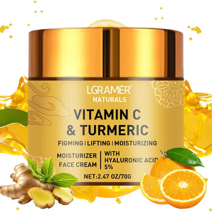 Turmeric Vitamin C Face cream Retinol Moisturizing Firming Hyaluronic Lightening Repairing Smooth Skincare Whitening Creams by All Mart Bristol Ltd