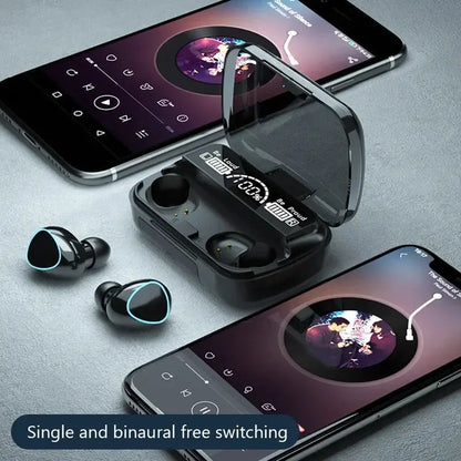 M10 TWS Fone Bluetooth Headphones with Mic Earbuds Charger Box Wireless Earphones LED Display Wireless Bluetooth Headset by All Mart Bristol Ltd