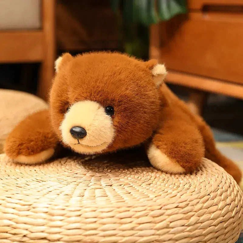 Kawaii Comfort Soft Animal Plush Throw Pillow Polar Bear Brown Bear Panda Lying On The Stuffed Animal Doll Pillow Decorate Room by All Mart Bristol Ltd