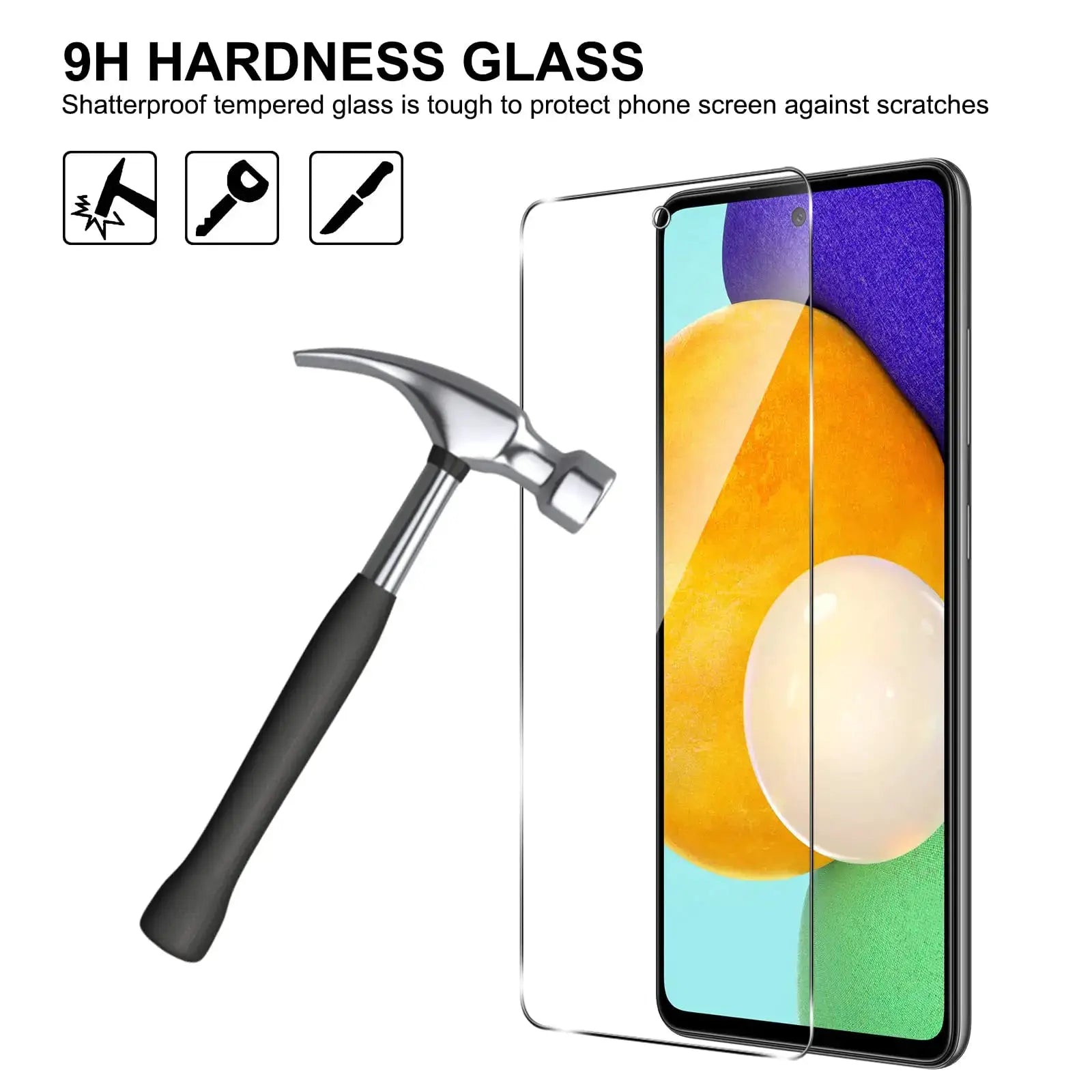 Screen Protector For Galaxy A52s 5G Samsung Tempered Glass High Aluminum 9H HD Clear Transparent Case Friendly by All Mart Bristol Ltd