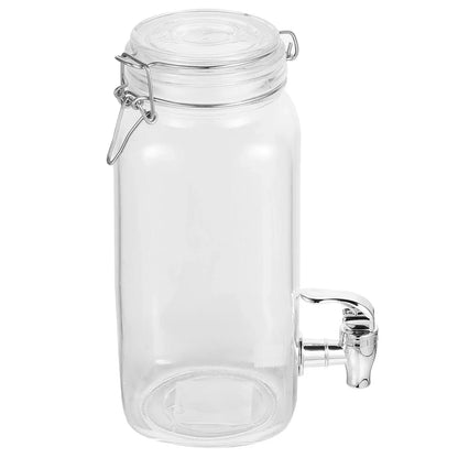 1pc Glass Juice Jar With Tap Leak Proof Beverage Dispenser Drink Container Barrel Storage Bottle Drinks Spigot Drinkware by All Mart Bristol Ltd