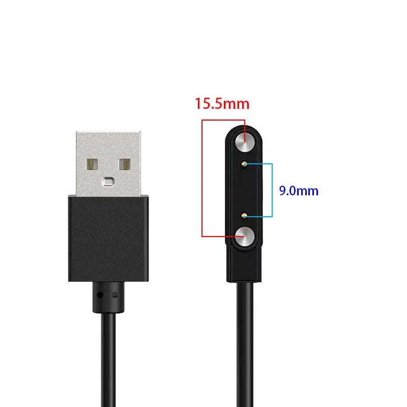 2 pins 4pins Smartwatch Dock Charger Adapter USB Charging Cable Cord for Adult/Kids Smart Watch Power Charge Wire Accessories by All Mart Bristol Ltd