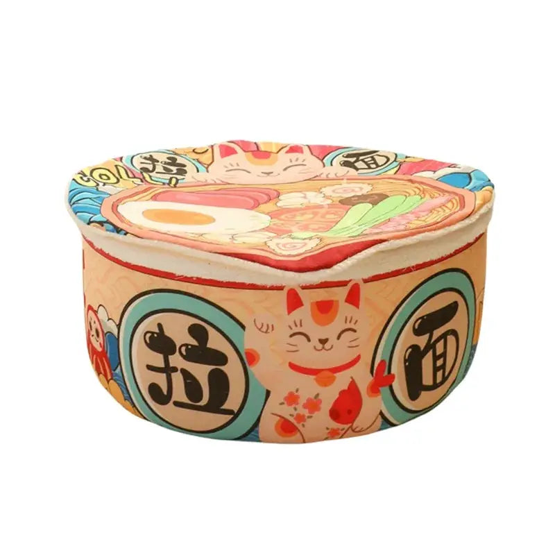 Pet Instant Noodle Cat's Nest Semi Closed Warm Plush Small Dog's Nest All Season General Lamian Noodles Cute Cat Bed by All Mart Bristol Ltd