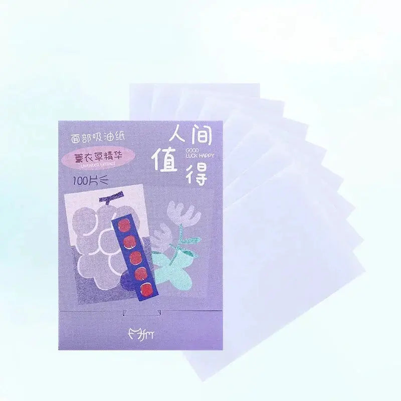 100pcs/set Facial Oil Blotting Paper Matte Face Wipes Oil Control Oil-absorbing Face Cleaning Beauty Makeup Tools Accessories by All Mart Bristol Ltd