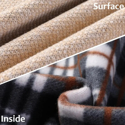Men's Stand-up Collar Knit Sweater Autumn Winter New Cardigan Tops Korean Slim Solid Color Sweatercoat Jacket by All Mart Bristol Ltd