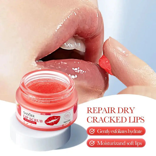 20g Strawberry Lip Scrub Natural Fruits Care Gently Exfoliates Hydrates Diminishes Lip Lines Moisturizing Lip Balm by All Mart Bristol Ltd