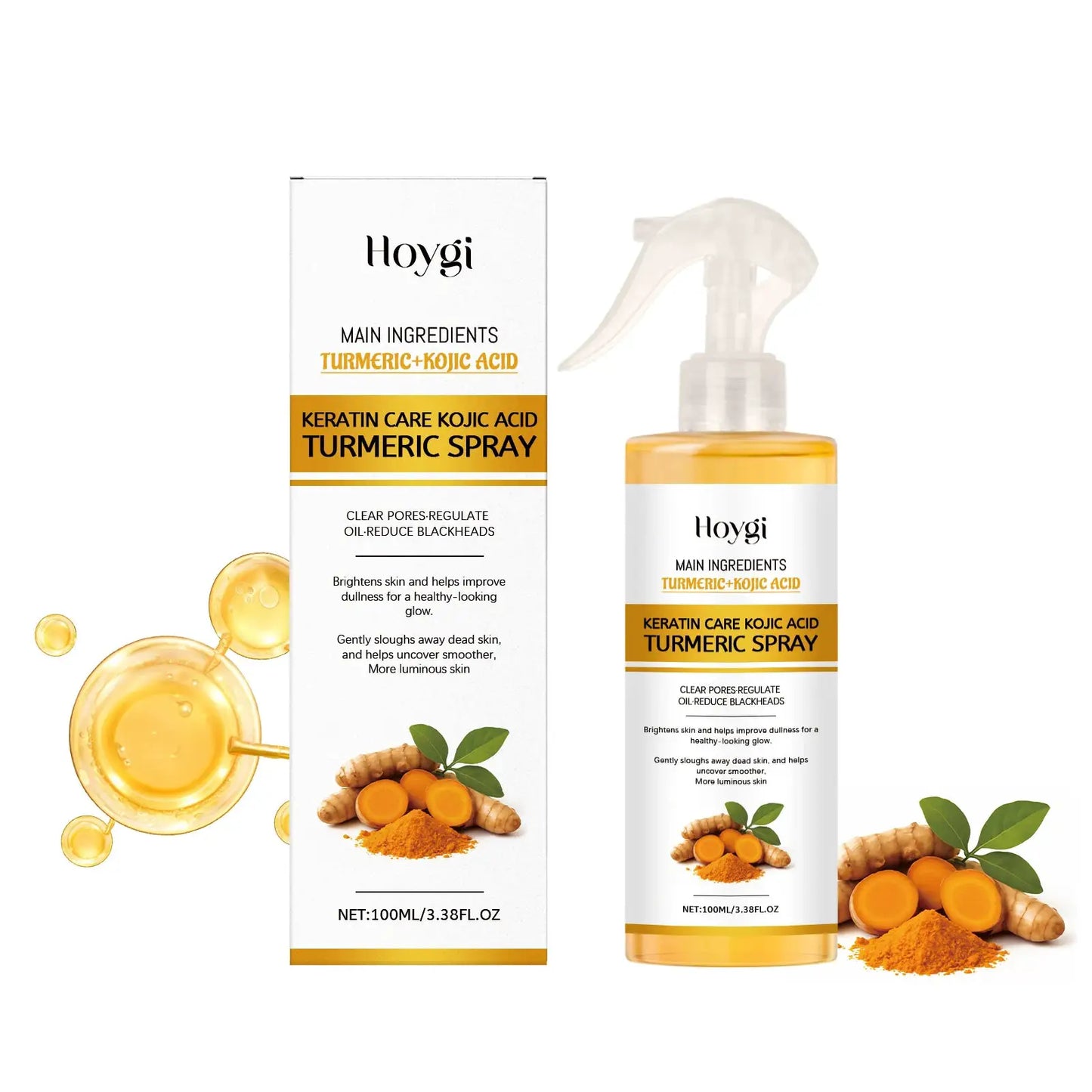 Kojic Acid Turmeric Cutin Cleaning Spray Kojic Acid Turmeric Wrapping Nourishes Hydrolyzed Collagen Glowing Skin Skin Firmness by All Mart Bristol Ltd