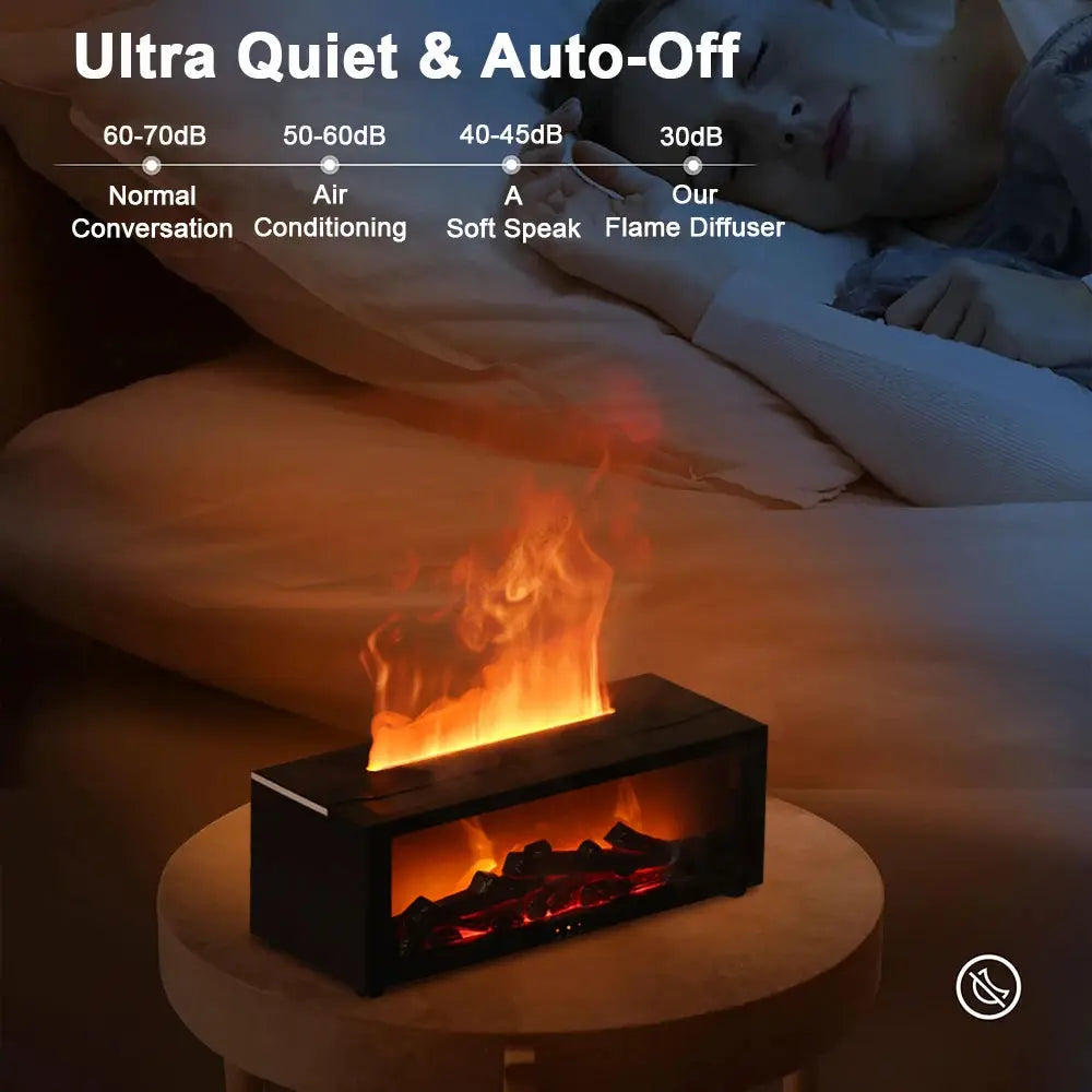 Aroma Humidifier Flame Essential Oil Diffuser Air Humidifier Aromatherapy Fragrance Diffuser with RGB Light and Remote Control by All Mart Bristol Ltd