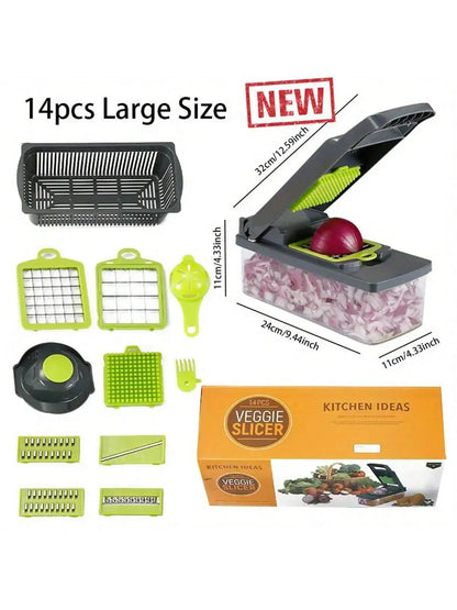 Multifunctional Vegetable Chopper and Food Slicer with Container by All Mart Bristol Ltd