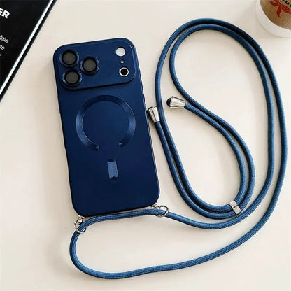 Crossbody Lanyard Magnetic Case For iPhone 17 Air 16 16E 15 14 13 12 11 Pro Max Plus For Magsafe Camera Protection Soft Cover by All Mart Bristol Ltd