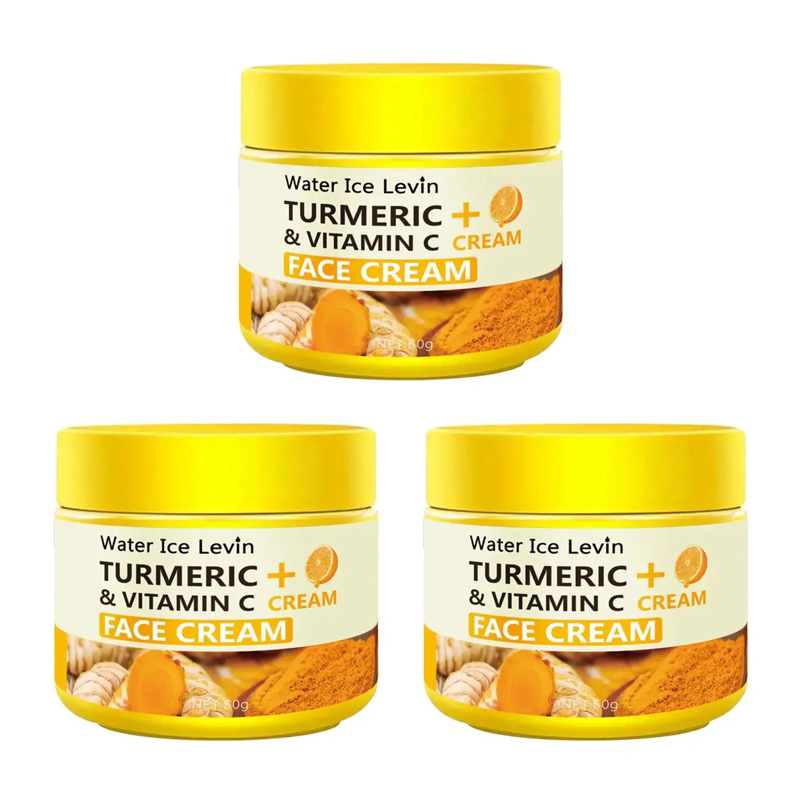 Turmeric Vitamin C Anti-Aging Cream Moisturizing Anti-Wrinkle Collagen Hyaluronic Acid Cream Skin Care Cosmetics 50g by All Mart Bristol Ltd