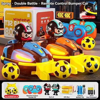 RC Battle Bumper Car Toy for Toddler Boy Girl Catapult Robot Karting Toy with Music Light RC Battle Game for Kids Family Battles by All Mart Bristol Ltd