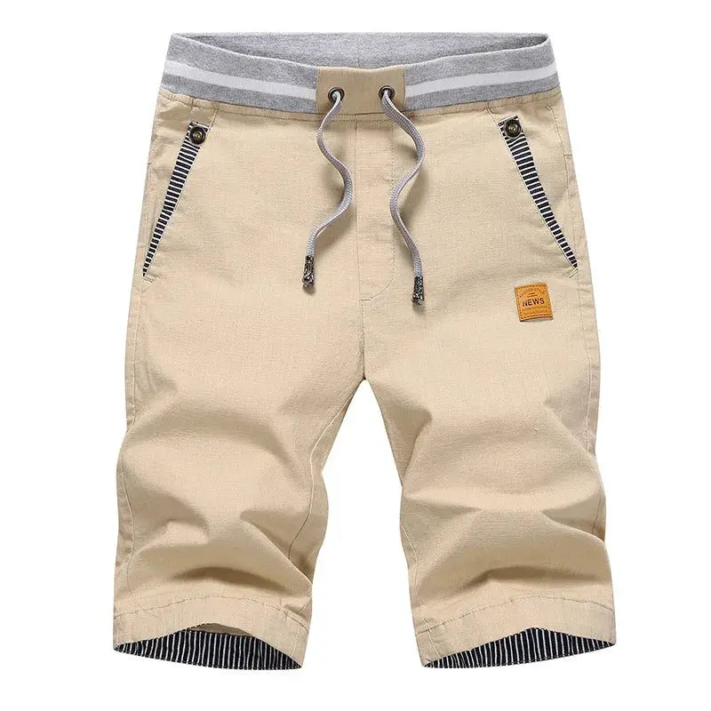 2026 Summer Men's Shorts Hot Casual Cotton Fashion Boardshort Bermuda Male Drawstring Elastic Waist Breeches Beach Shorts Men by All Mart Bristol Ltd