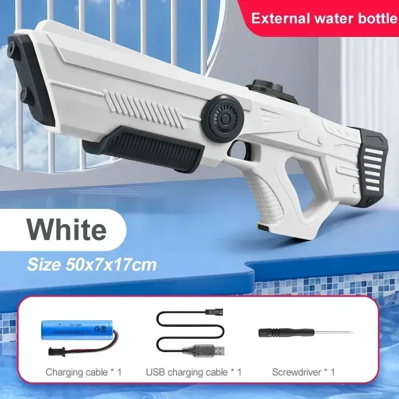 Electric Automatic Water Storage Gun Toys Portable Children Summer Beach Outdoor Fight Fantasy Spray Gun Toys Boy Kid Adult Game by All Mart Bristol Ltd