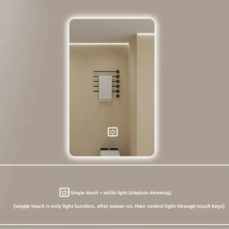 New Smart Mirror Wall Hanging LED High Definition Induction Anti-fog Bathroom Mirror Touch Screen 23.5 * 15.5 Inches Vanity by All Mart Bristol Ltd