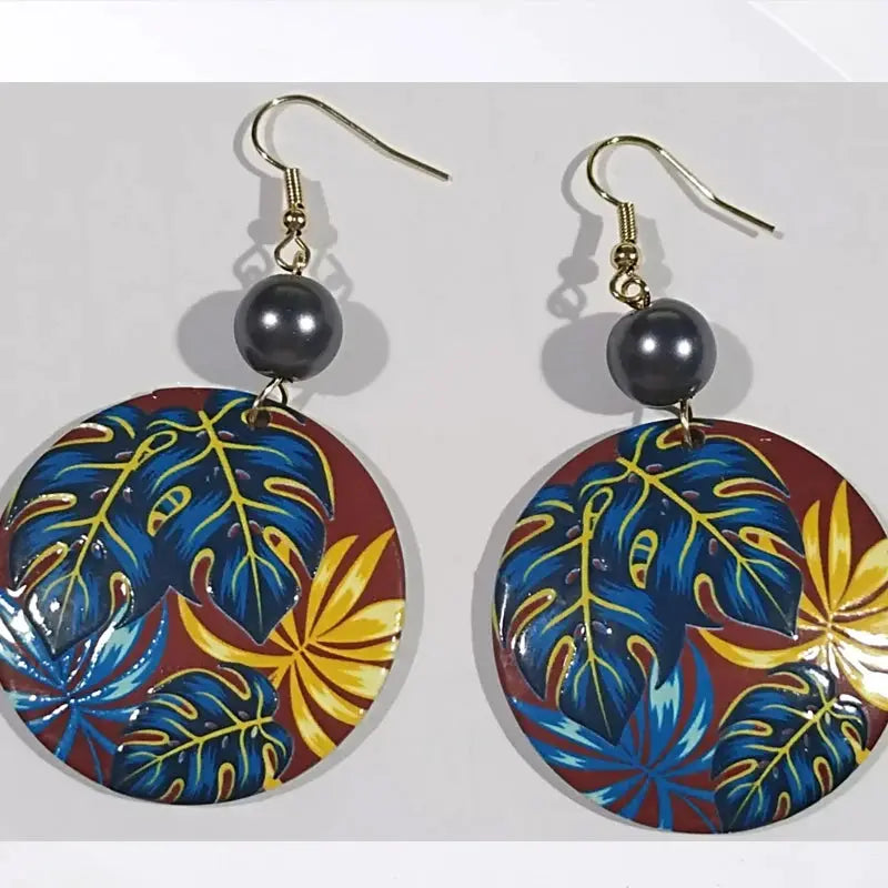 Hawaiian Acrylic Australia Designer Earrings Earring Accessories African Polynesian Jewelry Earring Women's Earrings for Women by All Mart Bristol Ltd