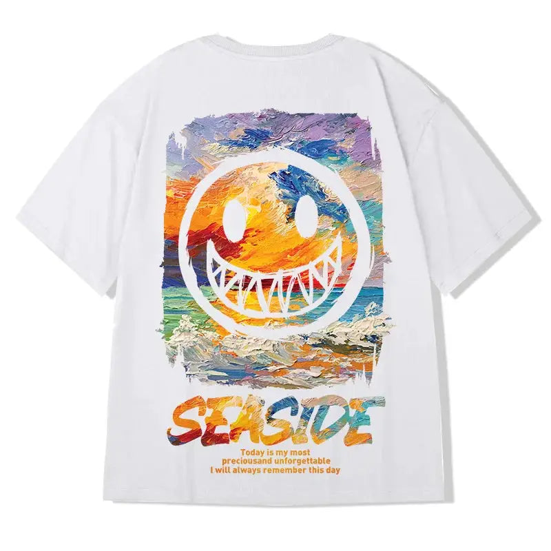 HMZ 2024 T Shirt Streetwear Men Oversized Hip Hop T-Shirt Print Harajuku Tshirt Summer Short Sleeve Cotton Loose Tops Tees Men by All Mart Bristol Ltd
