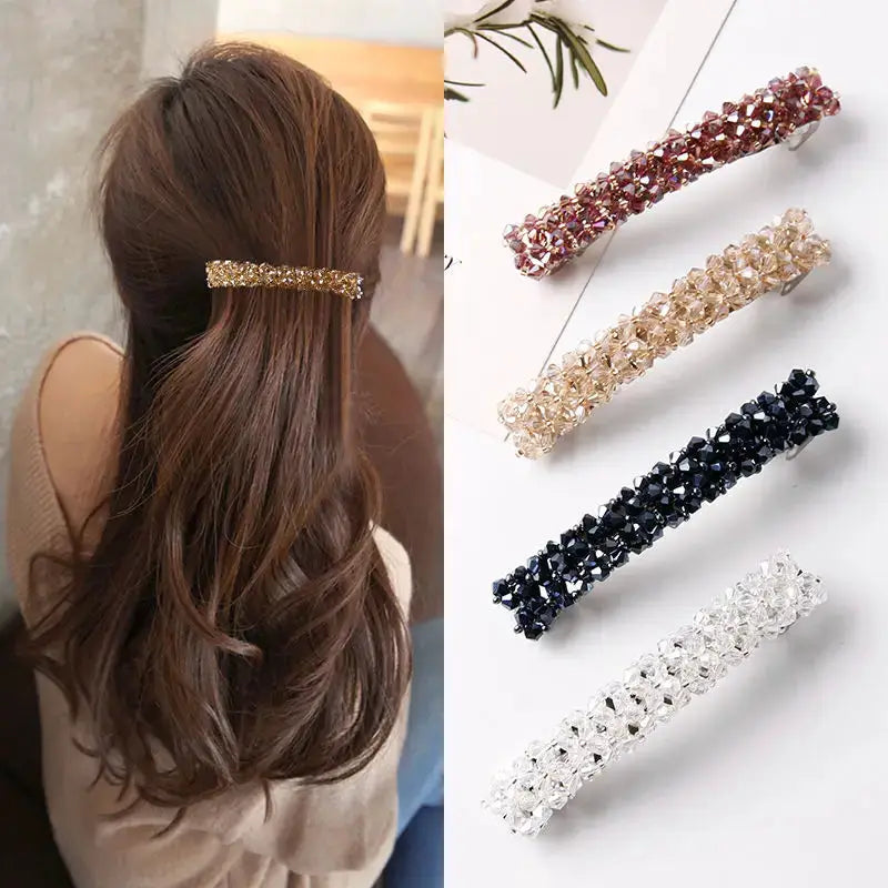 New Korean Elegant Hairpins Hairgrips Crystal Rhinestone Barrettes Hair Clips For Women Girls Hair Accessories by All Mart Bristol Ltd