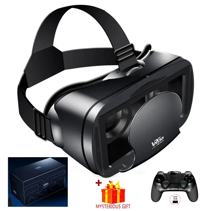 3D VR Headset Smart Virtual Reality Glasses Helmet for Smartphones Phone Lenses Headphones 7 Inches Binoculars Goggles Devices by All Mart Bristol Ltd