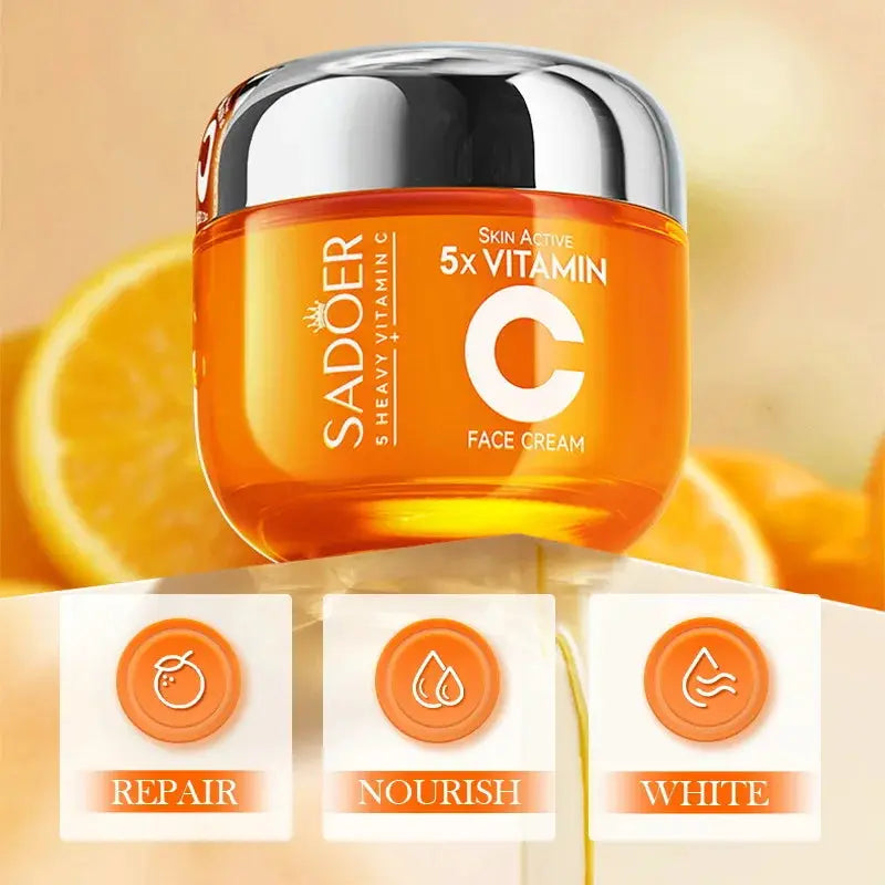SADOER Vitamin C Face Cream Facial skincare Firming Moisturizing Brightening Hydrating Facial Creams Beauty Face Skin Care by All Mart Bristol Ltd
