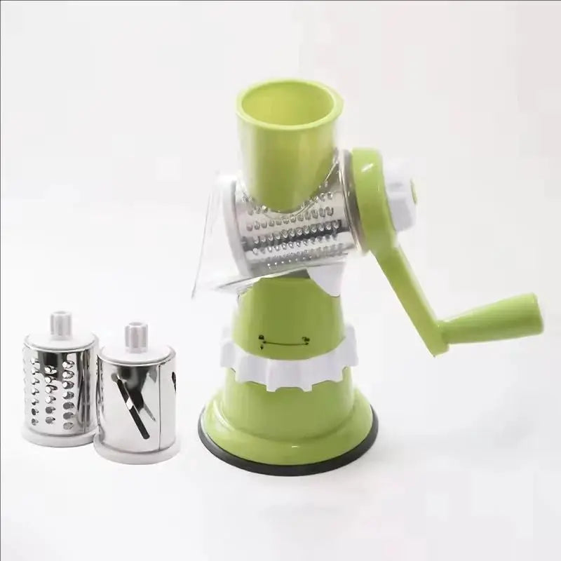 3 In 1 Vegetable Slicer Manual Kitchen Accessories Grater for Vegetable Cutter Round Chopper Mandolin Shredder Potato Home Kitch by All Mart Bristol Ltd