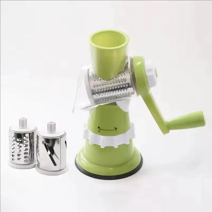 3 In 1 Vegetable Slicer Manual Kitchen Accessories Grater for Vegetable Cutter Round Chopper Mandolin Shredder Potato Home Kitch by All Mart Bristol Ltd