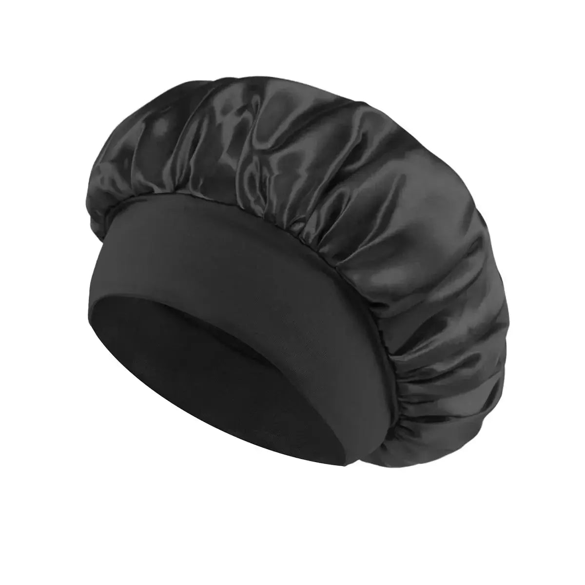 Women Satin Bonnet Hair Bonnet for Sleeping Hair Care Silk Bonnets Solid Wide-brimmed Sleeping Hat with Elastic Soft Band by All Mart Bristol Ltd