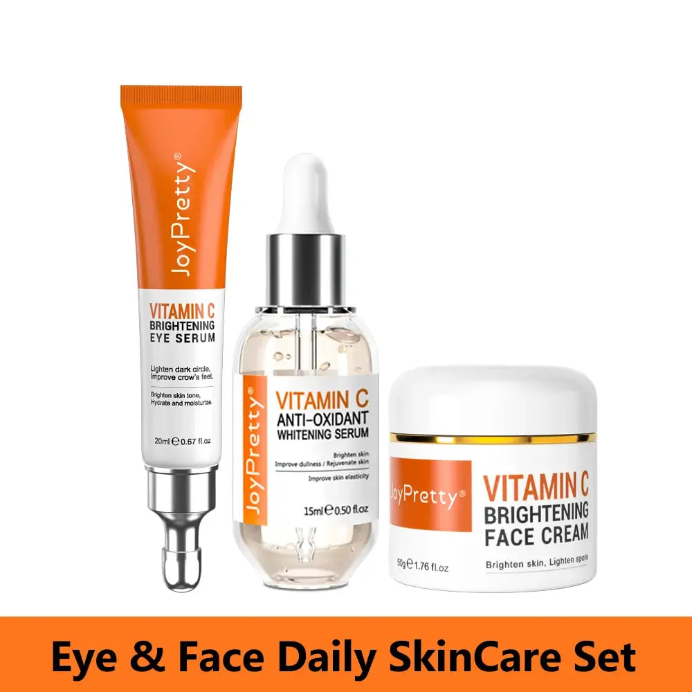 Vitamin C for Face Whitening Set Dark Spots Removal Cream Skincare Kits Eye Lightening Moisturizing Facial Serum Skin Care by All Mart Bristol Ltd